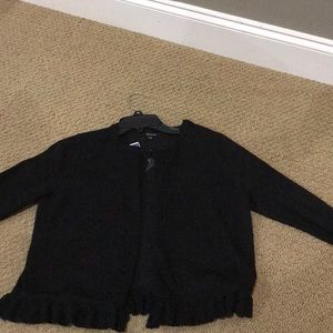 Black dress short cardigan